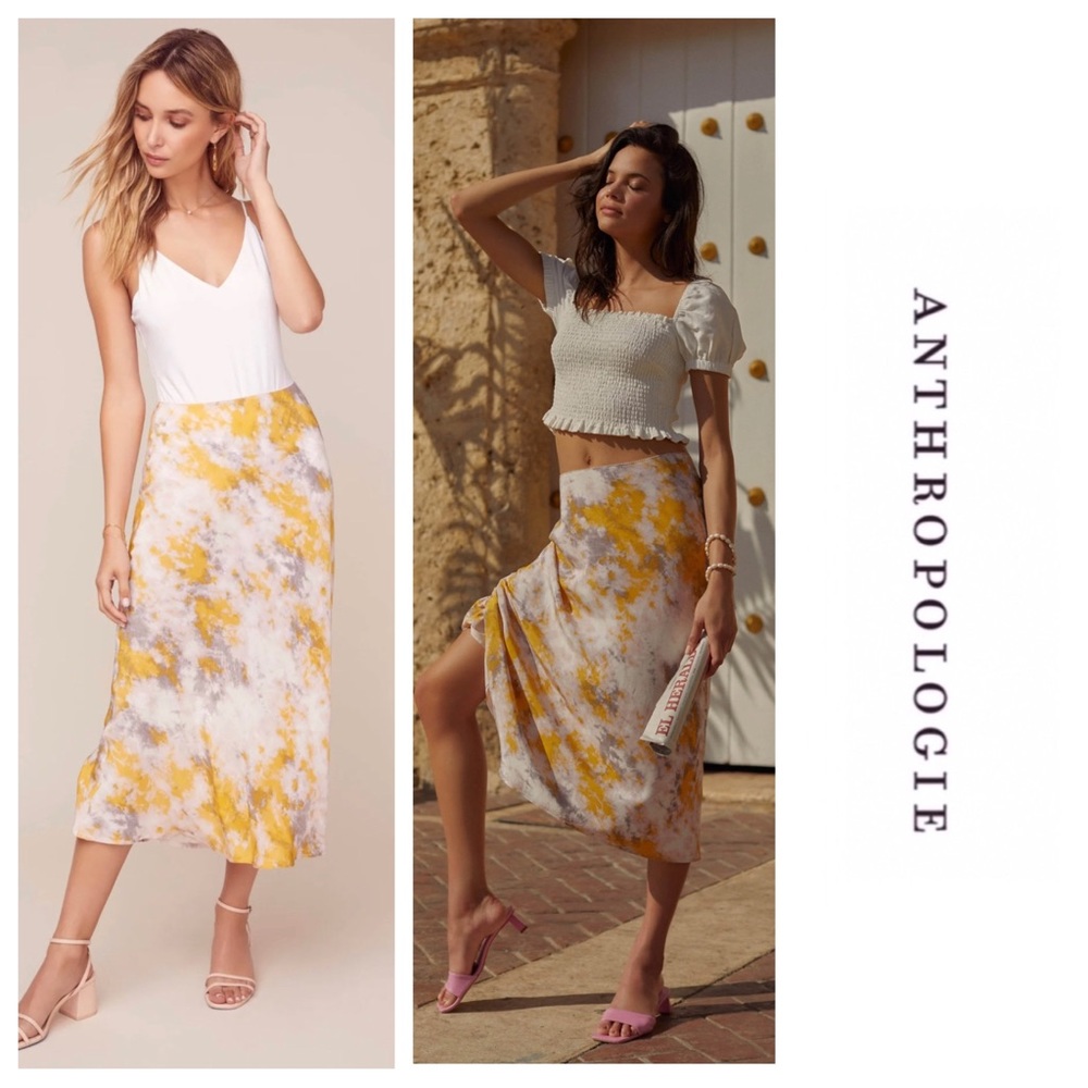 Anthropologie Nava Tie Dye Midi Size L